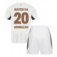 Maglia Calcio Bayer Leverkusen Alejandro Grimaldo #20 Seconda Divisa Bambino 2024-25 Manica Corta (+ pantaloncini)